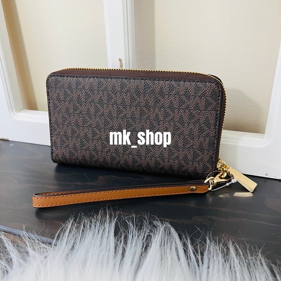 Michael Kors Jet Set Large Flat Phone Case Wristlet Wallet - Picture 5 of 16